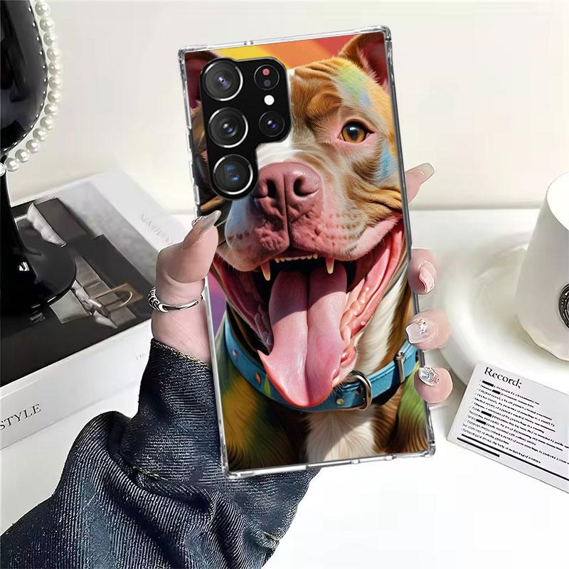 Pit Bull Pet Dog Pitbull Soft Phone Case For Samsung Galaxy S22 S23 S24 S25 Edge S26 Ultra S20 FE S21 Plus + Fundas Coque Galaxy