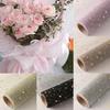50cm X 5 Yard/roll Star Moon Soft Lace Mesh Wrapping Paper Flower Bouquet Florist Supplies DIY Decor Valentine's Day Gift Wrap