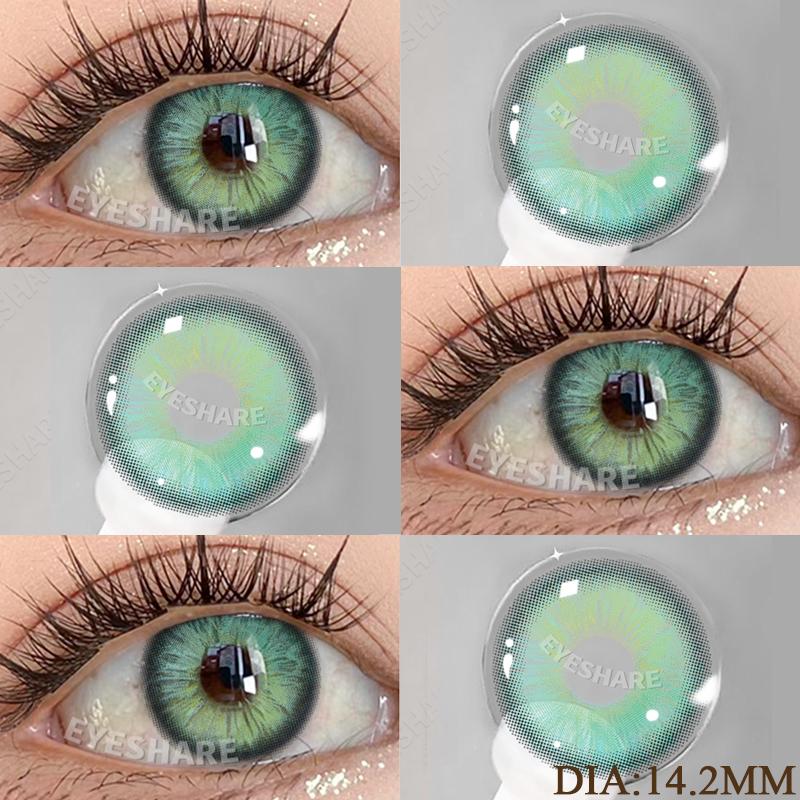 Eyeshare НОВЫЕ 2 шт. Цветные контактные линзы для глаз Синие контактные линзы Ежегодная мода Синие контактные линзы Цветные контактные линзы для глаз Макияж для глаз
