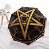 Golden Pentagram Wall Decor: Mystic Symbol Art for Your SpaceUmbrella, Portable 3-Fold Umbrella for Men & Women,Christmas Gift ES146