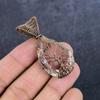 Lemon Quartz Handmade Copper Wire Wrap Jewelry Pendant 2.21" P7I66
