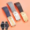 20 мм Натуральный Мягкий Силиконовый Каучуковый Ремешок для Часов Для Rolex Ремешок для Часов Daytona Submariner GMT OYSTERFLEX Браслет Складная Застежка
