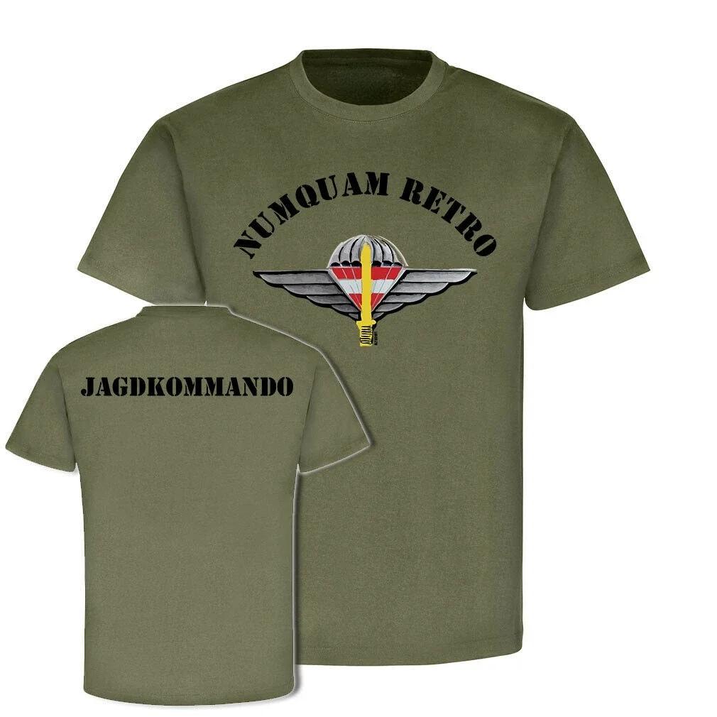 Футболка Numquam Retro Армейский Охотничий Значок Коммандос Австрии. Хлопковая мужская футболка премиум-класса с коротким рукавом и круглым вырезом, новинка S-3XL