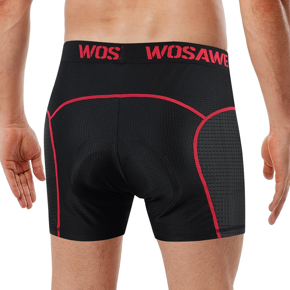 Wosawe Велосипедные шорты с 3D гелевой подкладкой, силиконовое велосипедное нижнее белье, компрессионные велосипедные шорты для горного велосипеда, дышащие дорожные шорты с защитой от пота