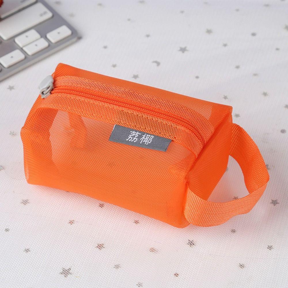 Большая вместительная квадратная сетчатая косметичка, дышащая, сумки для ключей, многоцелевой чехол для хранения