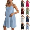 Ladies' Casual And Fashionable Pregnant Women's Loose Solid Color Nightgown, Home Wear, Camisole Dress