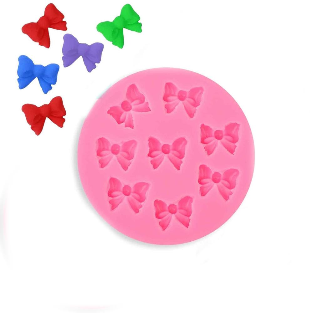 Bows Silicone Fondant Molds Mini Cartoon Butterfly for Cake Baking Cupcake Decoration Tool DIY Candy Chocolate Pudding Crafts