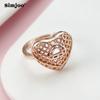 SIMJOO Кольцо из розового золота с индивидуальным дизайном и полым кольцом с вырезом в форме сердца