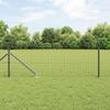 VidaXL Euro Fence with 7 Pointed Posts 0.8x10 M Galvanized Steel Grey 3350703