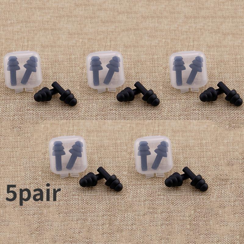 10 пар силиконовых берушей для снижения шума, комфортные беруши, мягкие водонепроницаемые беруши для плавания, водонепроницаемые, изоляционные, с шумоподавлением для сна