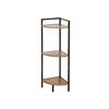 Étagère d'angle en bois - AKTIVE - 3 niveaux - Acier noir - 24x24x80 cm - Capacité 6 kg - Montage sans outil