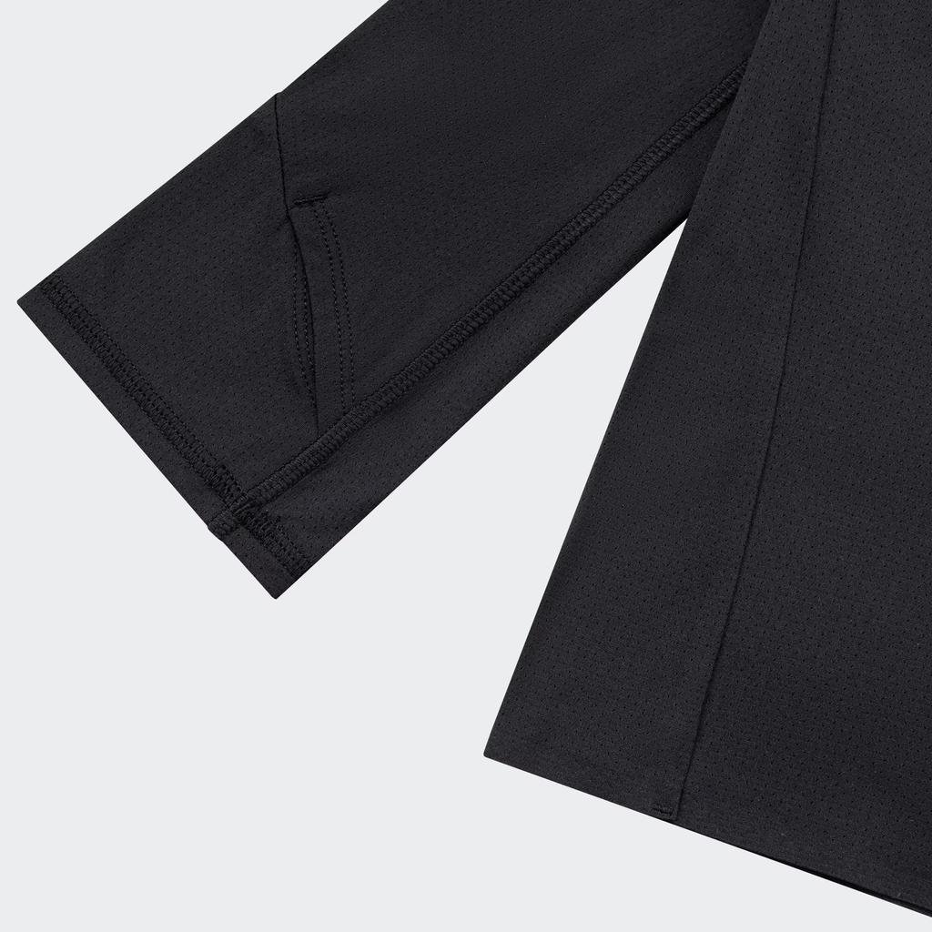 Adidas Essentials Round Neck Long Sleeve T-Shirt Men Tops Black Deep-Silver-Gray JV6921