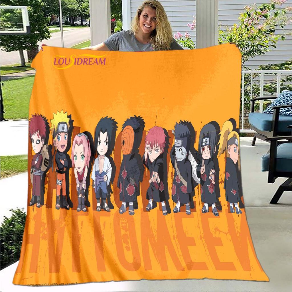 Super Clear 3D Naruto Bed Blanket Office Home Hiking Picnic Thick Quilt Fashionable Bedspread Flannel Blanket