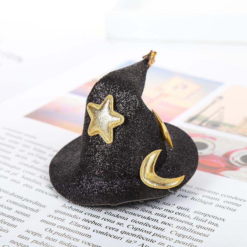 Halloween Crooked Hat Hairpin Show Party Top Hat Props Diy Witch Hat Small Pointed Hat Blank Hair Accessories