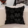 Versatile Seasonal Cushion Covers Halloween Ghost Cover, Plush Embroidered Throw Pillow 18x18 Cute Cover Inch Case for Home Sofa Bed Decor Party