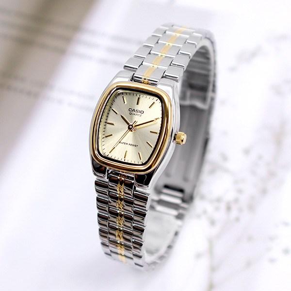 Casio Mineral Glass Square Round Classic Formal Watch 1169 Gold A