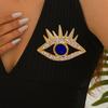 Decoration Devil Eye Brooch Pin Crystal Pendant Banquet Clothes Pin Unique Luxury Badge Pin  Party