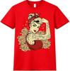 Футболка Pin Up Girl Ретро Рокабилли Тату Графическая Футболка Винтажный Повседневный Топ
