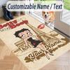 Custom Text Betty Boop Pattern Floor Rug Soft Indoor Carpet Mat Living Room Bedroom