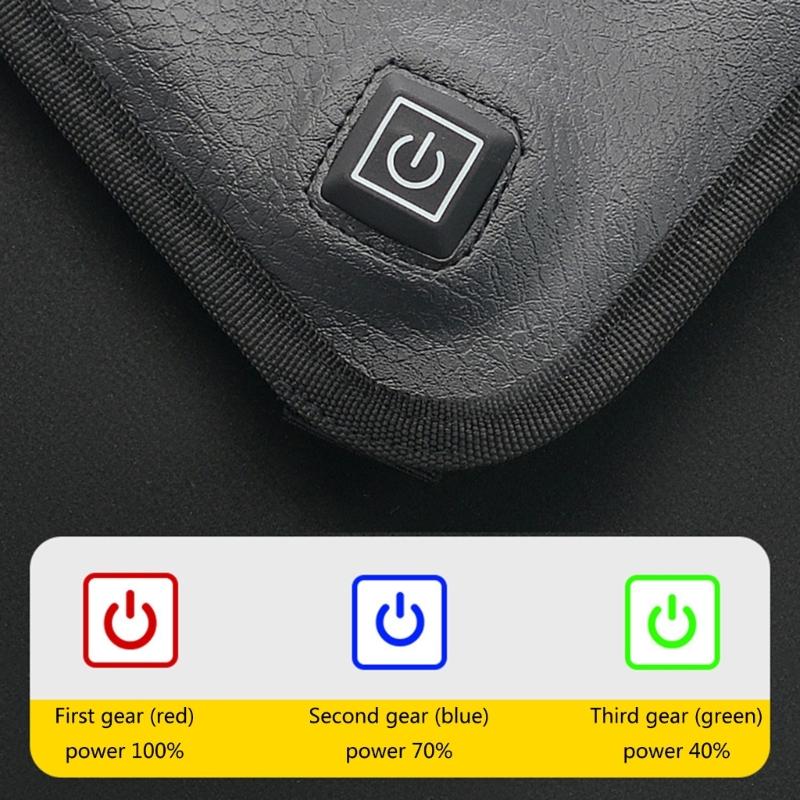 Upgraded Motorcycle Heated Cushion Electric Heated Pad suitable for Motorcycle Snowmobile ATV Home Office