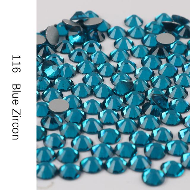 Стразы без горячей фиксации, кристалл Ab Ss3-Ss30, стразы для ногтей с плоской задней частью, стразы премиум-качества, блестящие стразы для ногтей, хрустальный камень