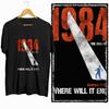 Coolmind U0014-T2 1984 Graphic Print Men T Shirt O-Neck Loose Tshirt Men 100% Cotton Tee Shirts