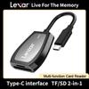 Lexar Кардридер Оригинальный Micro USB 3.2 Type C на SD Micro SD TF Адаптер Аксессуары OTG Кардридер Smart Memory SD Card Reader Двухслотовый Ридер