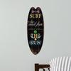 Home Decoration Beach Style Signboard Multicolor Surfboard Shape Sign  Indoor Outdoor