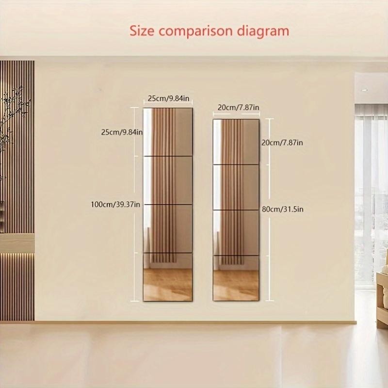 1,5 мм толщина 3D квадратная акриловая зеркальная плитка, 7,87x7,87 дюймов, самоклеящееся небьющееся настенное зеркало для спальни, гостиной, офиса, ванной комнаты