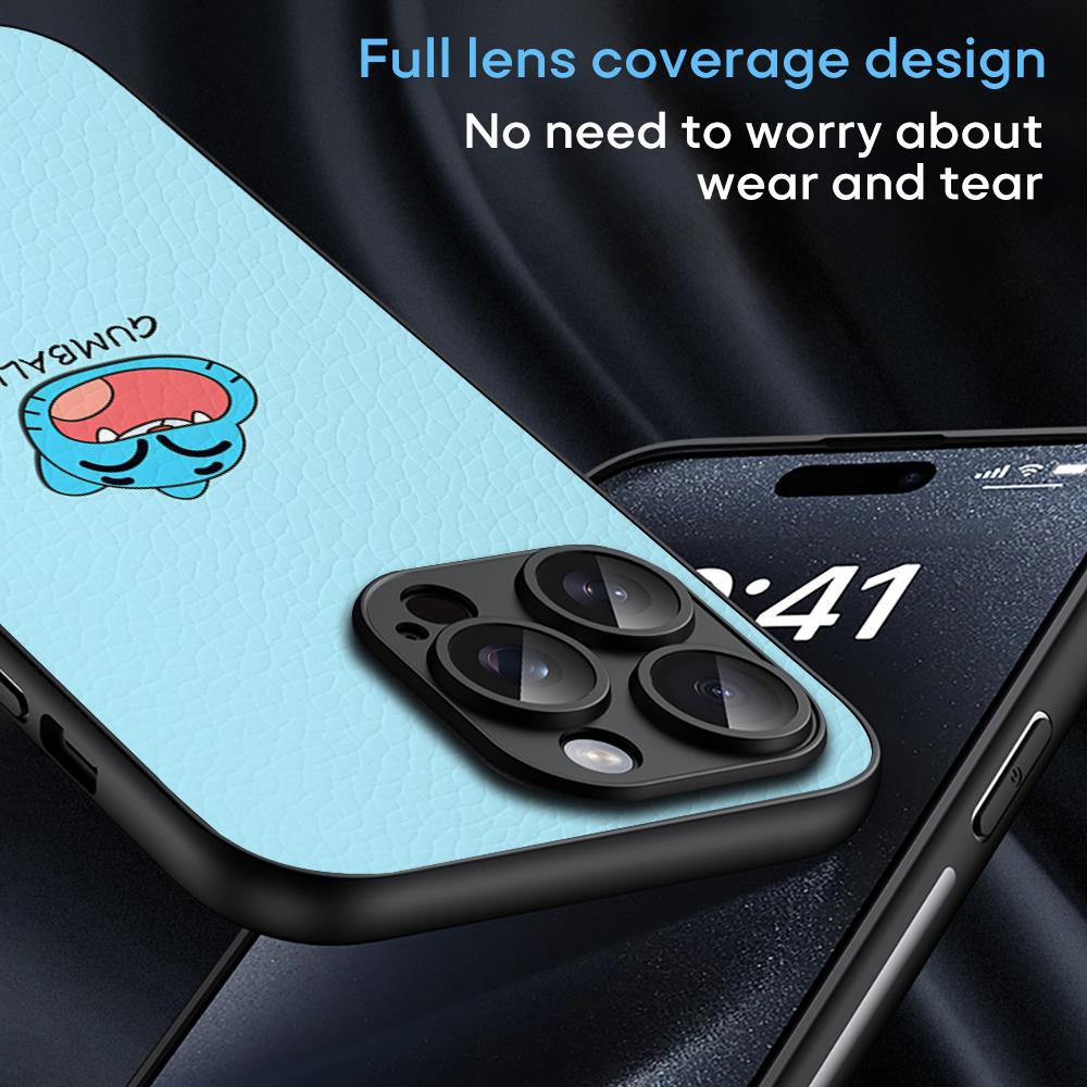 Gumball Cute cartoon design Phone Case For iPhone 16 15 14 13 12 11 Plus Pro Max Limited Black hard case Sheepskin