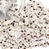 100pcs/lot 4.5 6mm Gold Letter Acrylic Square Beads Large Hole Loose Alphabet Beads For DIY Craft Bracelet Earrings Accessories