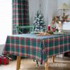 Тканевая Папа Красная и Зеленая Клетчатая Рождественская Скатерть Окрашенная Скатерть для Обеденного Стола Скатерть для Кофейного Столика Прямоугольная Декоративная Фоновая Ткань