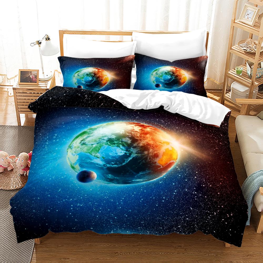 Комплект постельного белья Galaxy Duvet Cover Love Heart Shaped Cloud, размер King Queen для мальчиков, девочек, подростков, комплект постельного белья с наволочкой