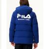 Fila Мужская пуховая куртка с капюшоном и принтом логотипа, верхняя одежда, глубокий кобальтово-синий F11M149901FBU