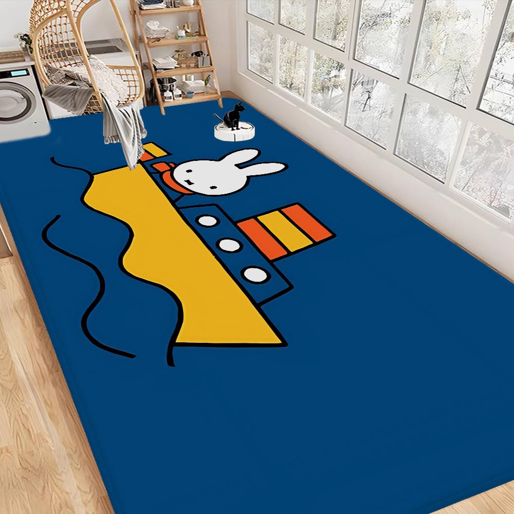 M-Miffy Kawaii Bathroom Mat Non-Slip Laundry Room Mat Laundry Decor Balcony Child Living Room Toilet Rug