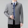 Men's Jacket Spring and Autumn Jacket Middle-aged High-end Business Casual Jacket Dad's Lapel Exaggerated Iron-free Formal Wear