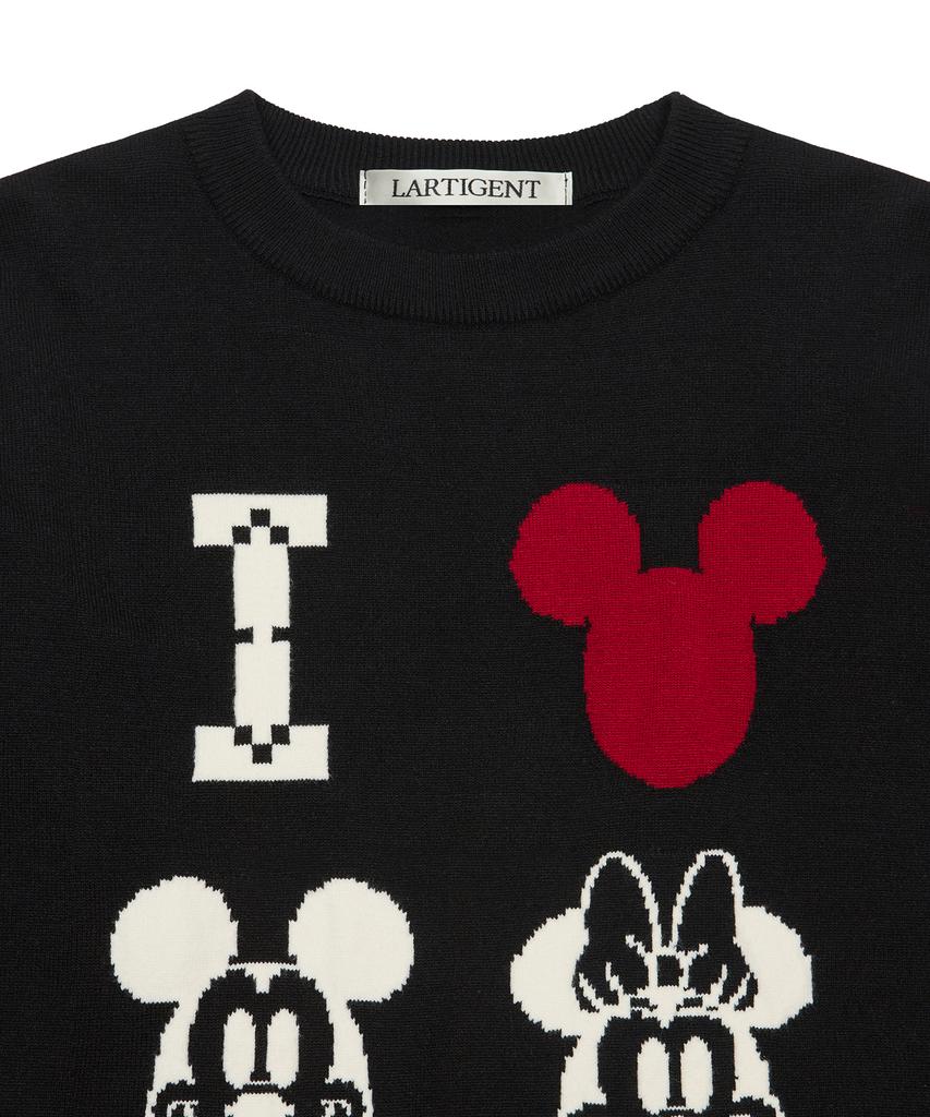 LARTIGENT [Disney] Микки Маус_Свитер поверх(черный)