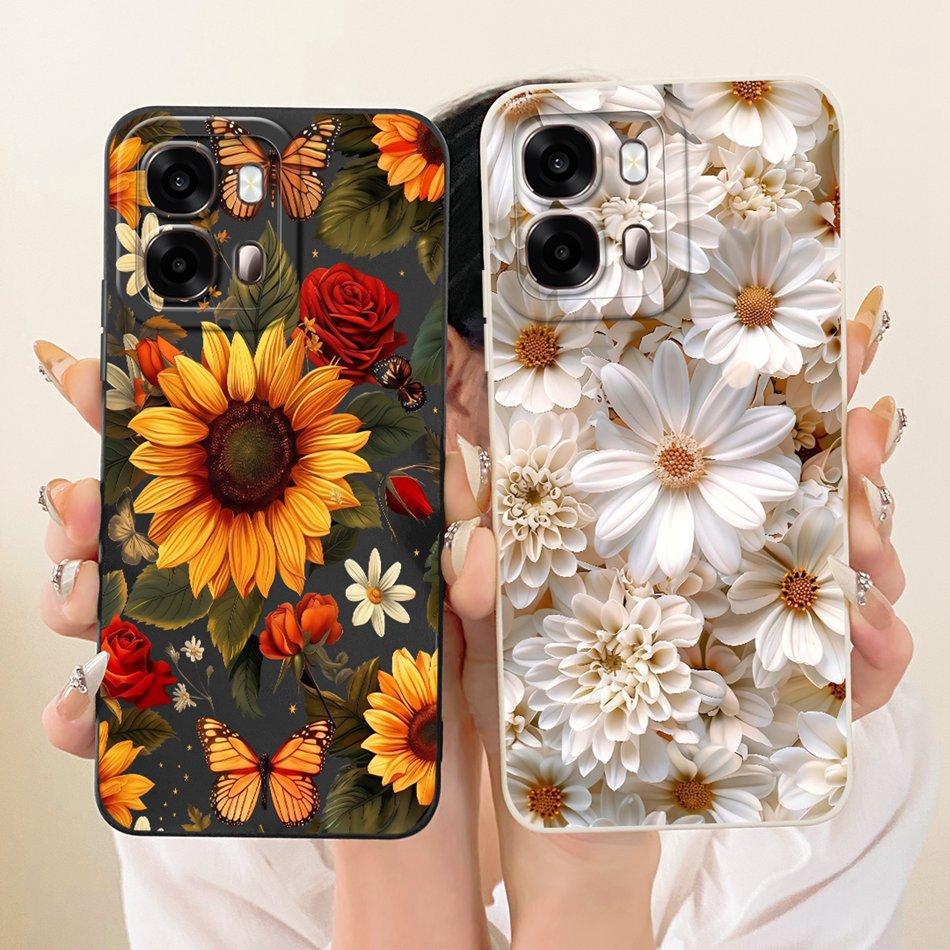 For Oppo A6s CPH2789 Cute Cat Flower Cartoon Phone Case For Oppo A6s 4G CPH2815 OppoA6s A 6S 5G Soft Silicone Covers Bumpers