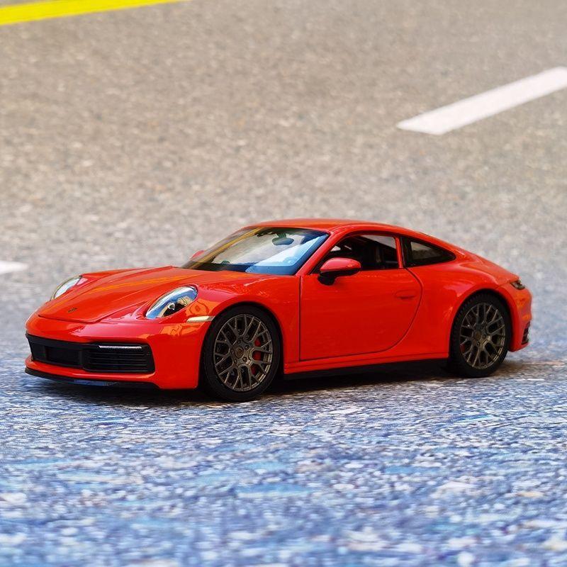 AABH1 Welly 1:24 Porsche 911 Carrera 4S Alloy Sports Car Model Diecast Metal Toy Vehicles Car Model High Simulation Childrens Toy Gift
