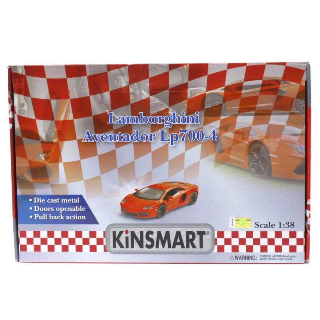 KiNSMART Pullback Mini Car Lamborghini Aventador LP700 4 цвета Ассортимент Коробка из 12 штук 1/38