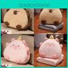 Rice Ball Cartoon 3 In 1 Capybara Pillow Air Conditioning Blanket Nap Toy Plush