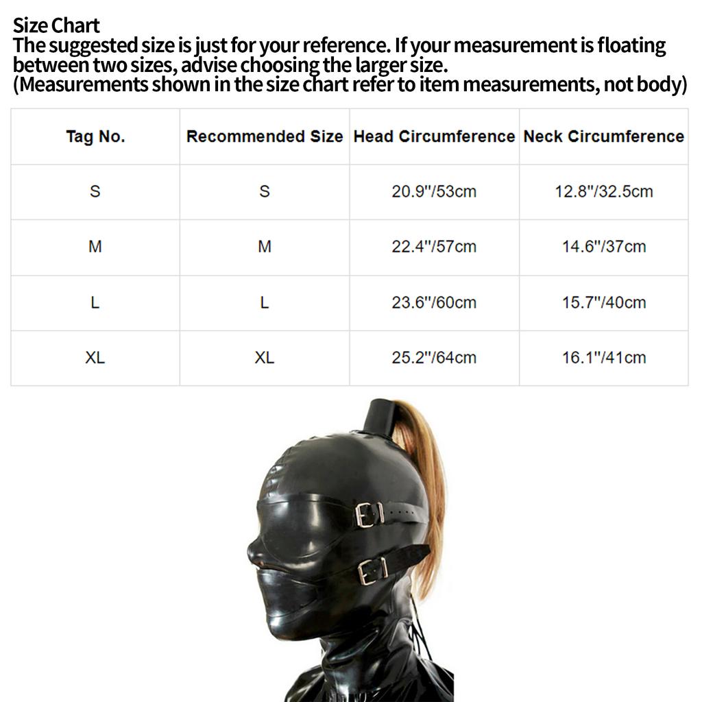 Латексная маска для взрослых унисекс с париком-хвостом, съемная маска для глаз, подходит для вечеринок, ночных клубов, ролевых игр в стиле фетиш