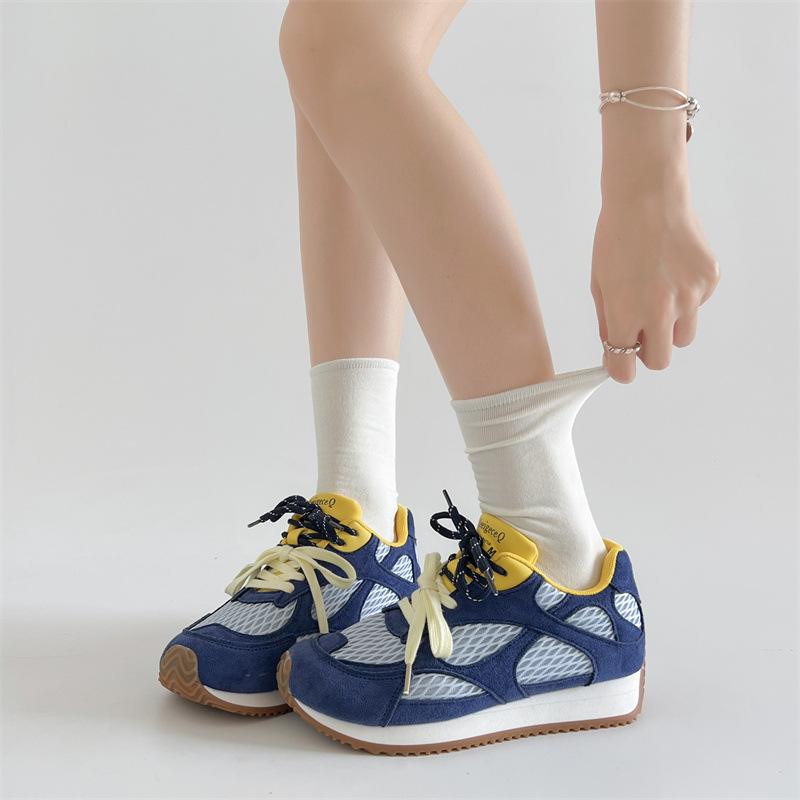 Женские кроссовки Queen Fan Silver Retro Platform для тренировок, обувь 2025, новые летние, увеличивающие рост, повседневные кроссовки для ношения с юбкой