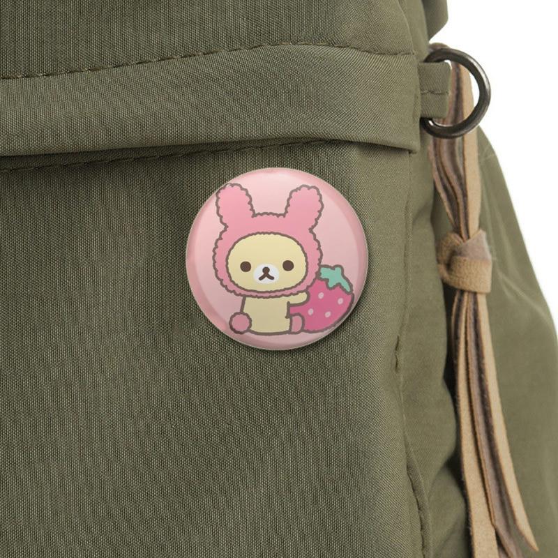 32/44/58 мм милые значки аниме-сериала забавный значок кота енота интересные мультяшные животные броши рюкзак одежда подарок аксессуар