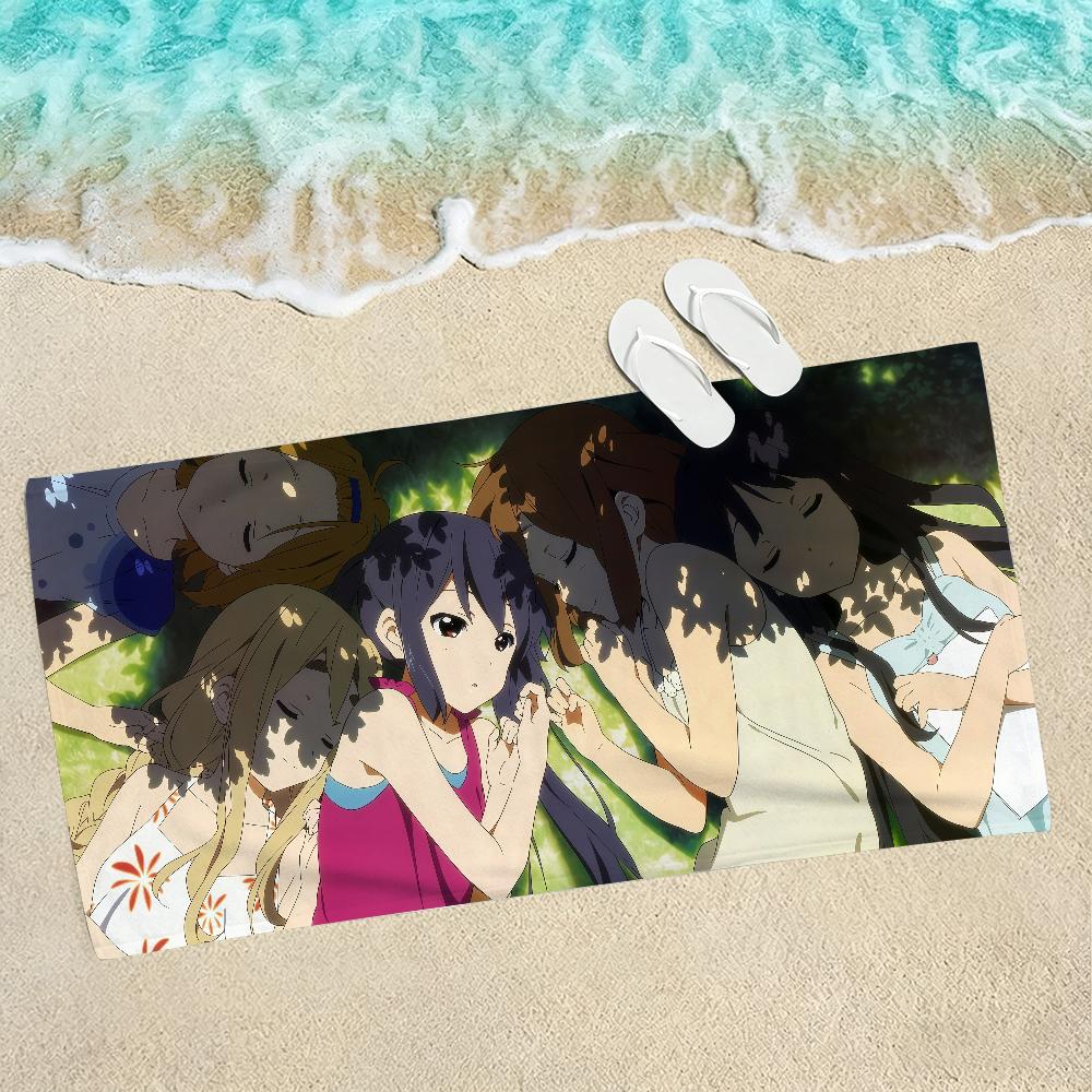 Аниме Девушка K-ON Пляжное полотенце Для пляжей Йога-студий Спортзалов Горячих источников Бассейнов И Пикников