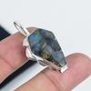 Natural Labradorite Gemstone Pendant 925 Sterling Silver- Handmade Coffin Design, Everyday Wear Jewelry, Unique Labradorite Pendant Party Wear Gifts