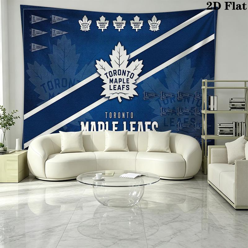 Toronto Maple Leafs Wall Tapestry Aesthetic Wall Hanging Printed Fabric Blanket Decorative Tapestries for Bedroom Living Room Home Decor