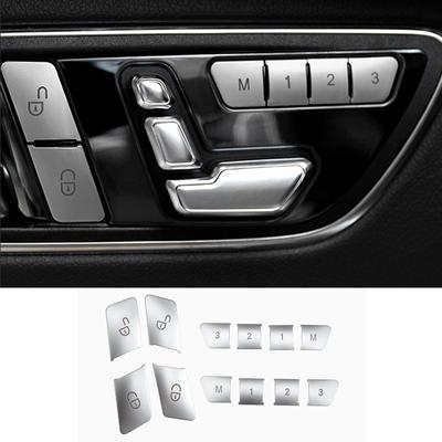 Для Mercedes-Benz ABCE CLA GLA GLK ML GL GLE Class 12 шт., кнопка регулировки сиденья автомобиля, кнопка регулировки переключателя, отделка