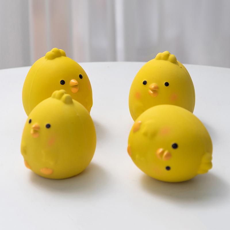 Игрушки для домашних животных с пищащими игрушками, милая резиновая игрушка для жевания цыпленка, чистящая зубы, игрушка для жевания собак, устойчивая к укусам, звуковое устройство для домашних животных