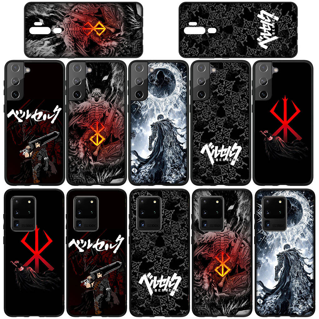 Чехол для телефона Samsung Galaxy S24 S23 iPhone 15 14 Xiaomi Redmi Note 13 12 11 8 10 9 Pro S22 S20 FE Max X XR OPPO A15 Huawei Berserk Guts аниме-чехол